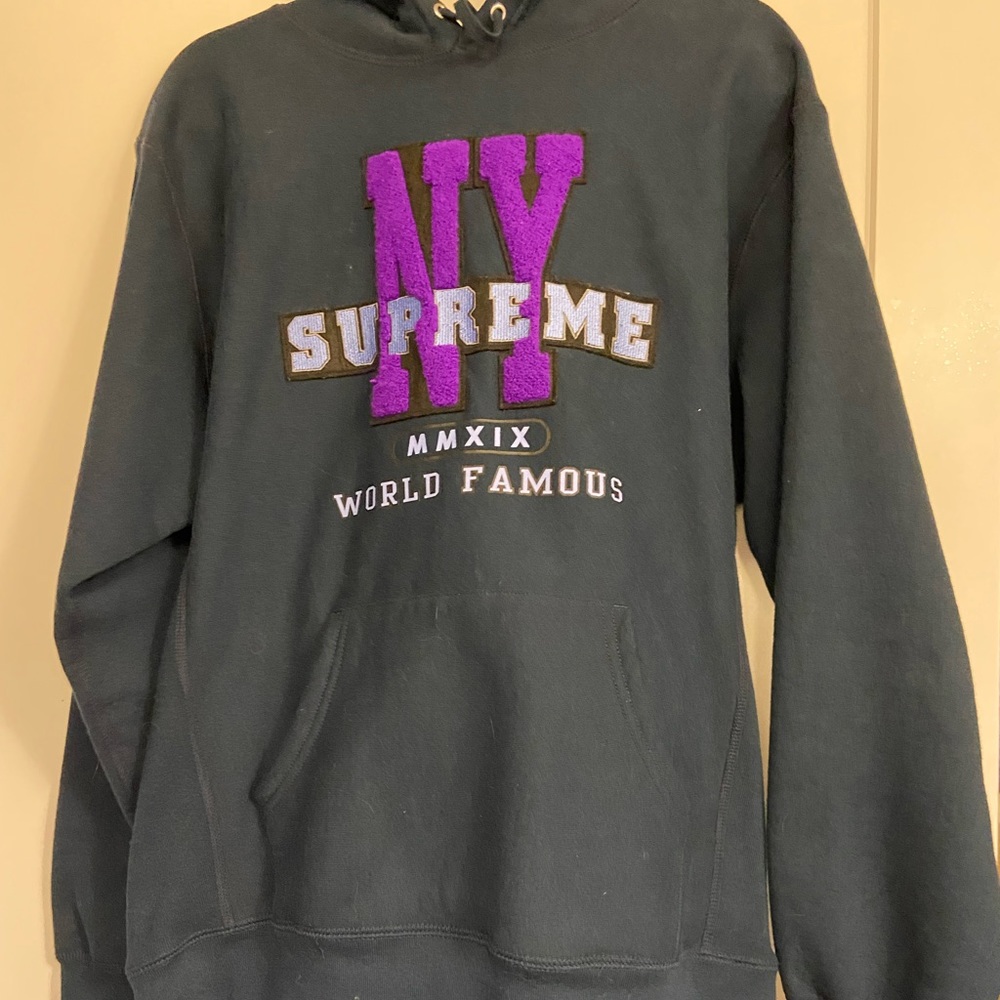 PRISTINE SUPREME NAVY HOODIE for men or women